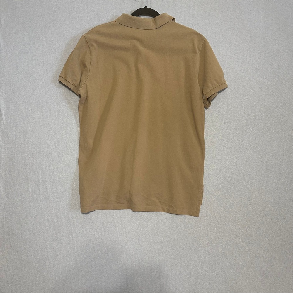 Polo Ralph Lauren Mens XL Custom Fit Short Sleeve Pique Polo Shirt Tan Khaki - Picture 4 of 5